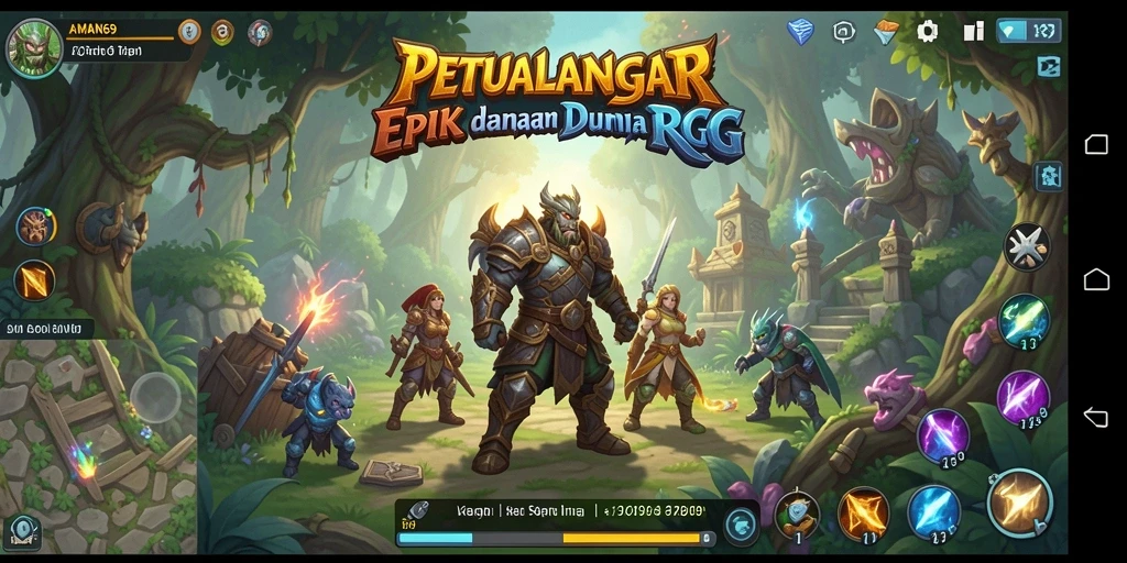 Tampilan gameplay RPG yang seru dan mendebarkan.