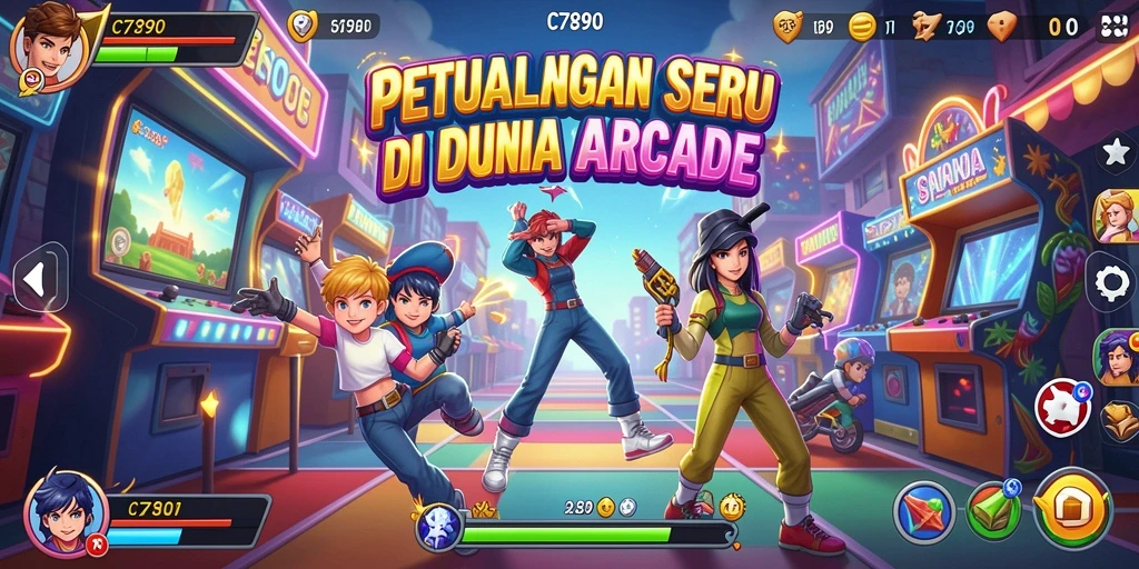 Tangkapan layar C7890 menampilkan aksi gameplay Arcade yang mendebarkan.