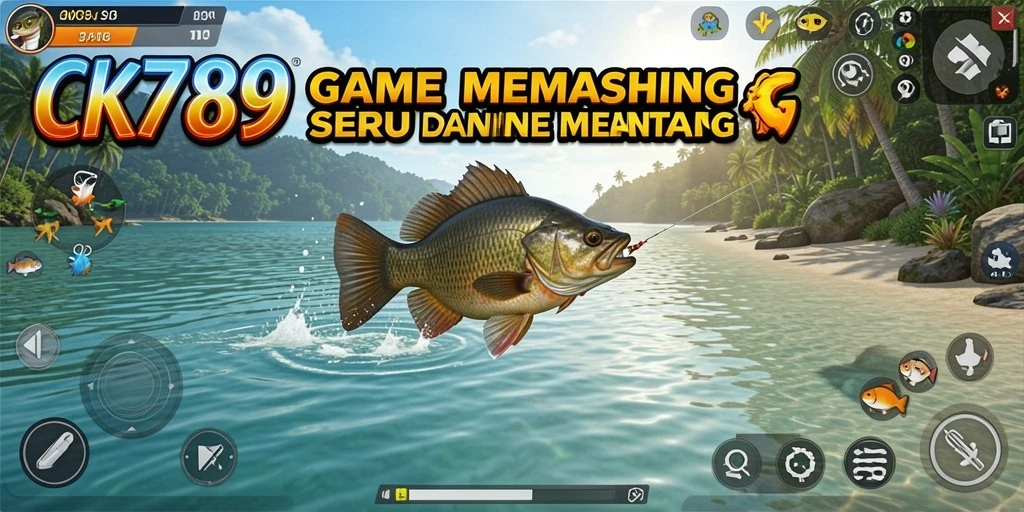 Tangkapan ikan yang sukses dalam gameplay CK789 yang seru.