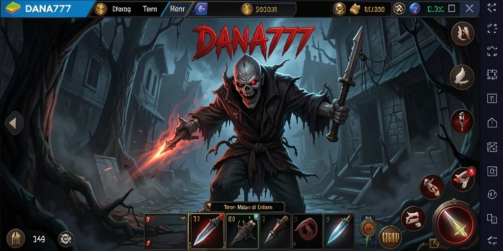 Gameplay menakutkan DANA777 dengan suasana horor yang mencekam.