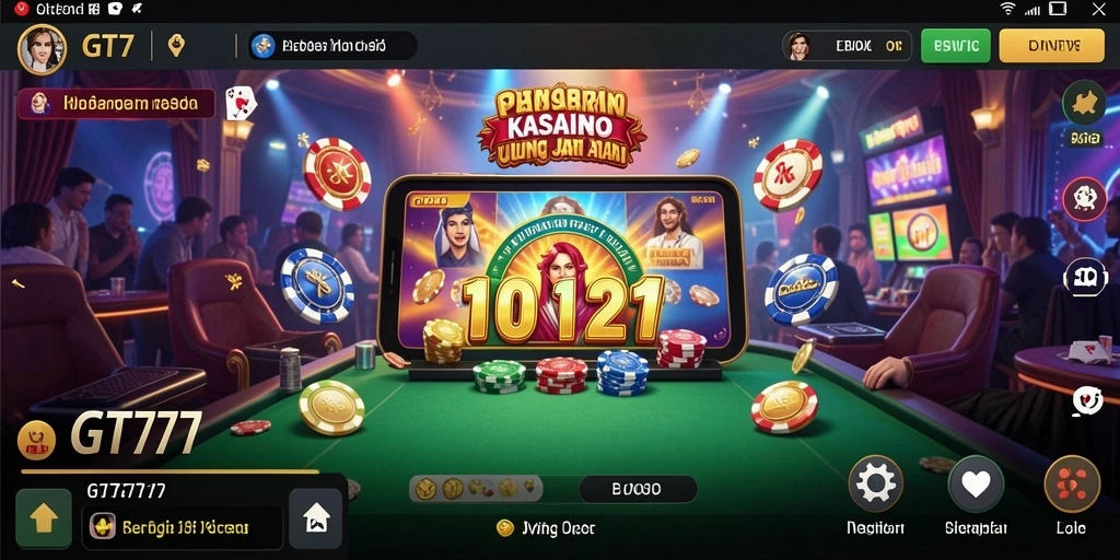 Screenshot GT777 menampilkan gameplay Kasino yang menegangkan dan memukau.