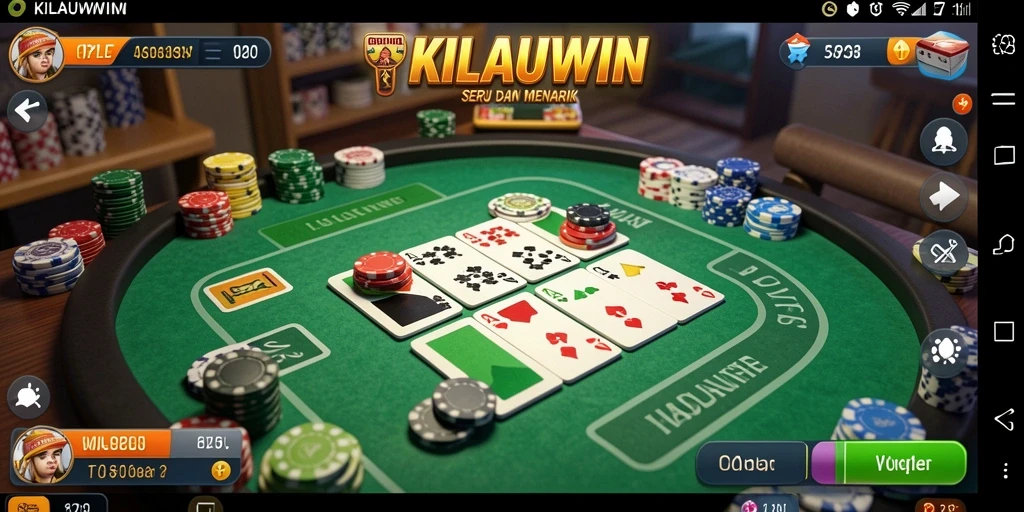 Screenshot KILAUWIN menampilkan sesi permainan Gaple yang seru.