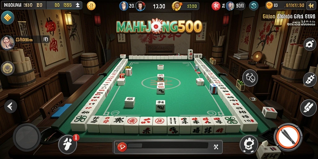 Tampilan gameplay seru dan penuh tantangan di MAHJONG500.