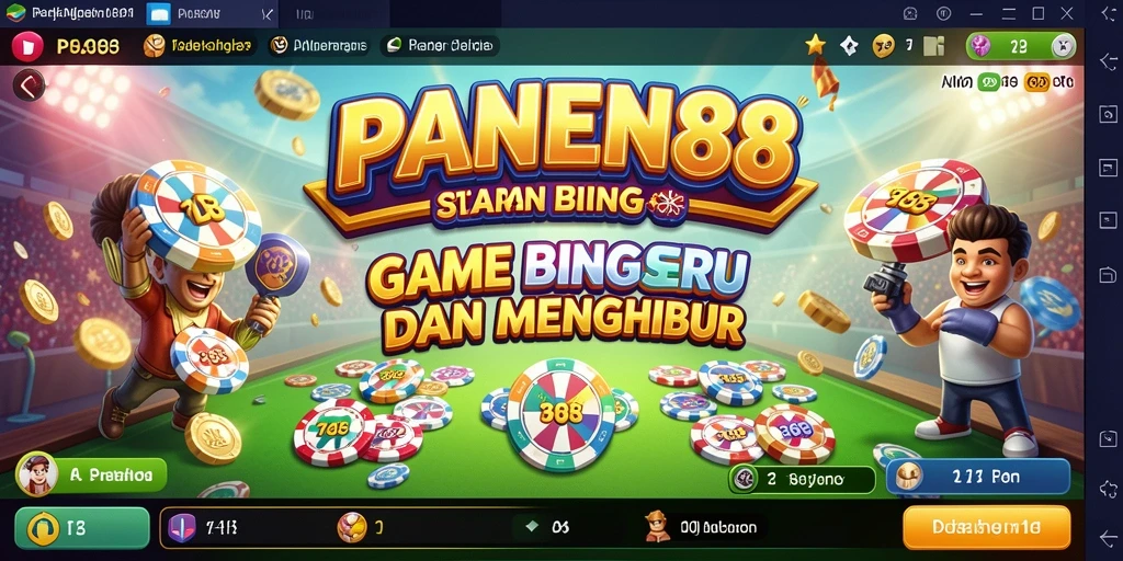 Layar gameplay PANEN88 yang penuh warna dan menarik.
