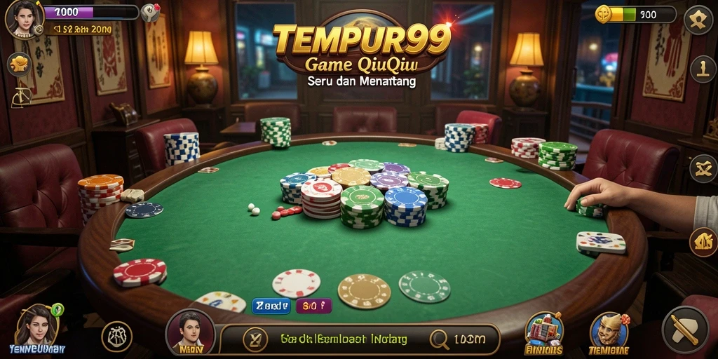 Screenshot menunjukkan gameplay seru dari TEMPUR99 QiuQiu.